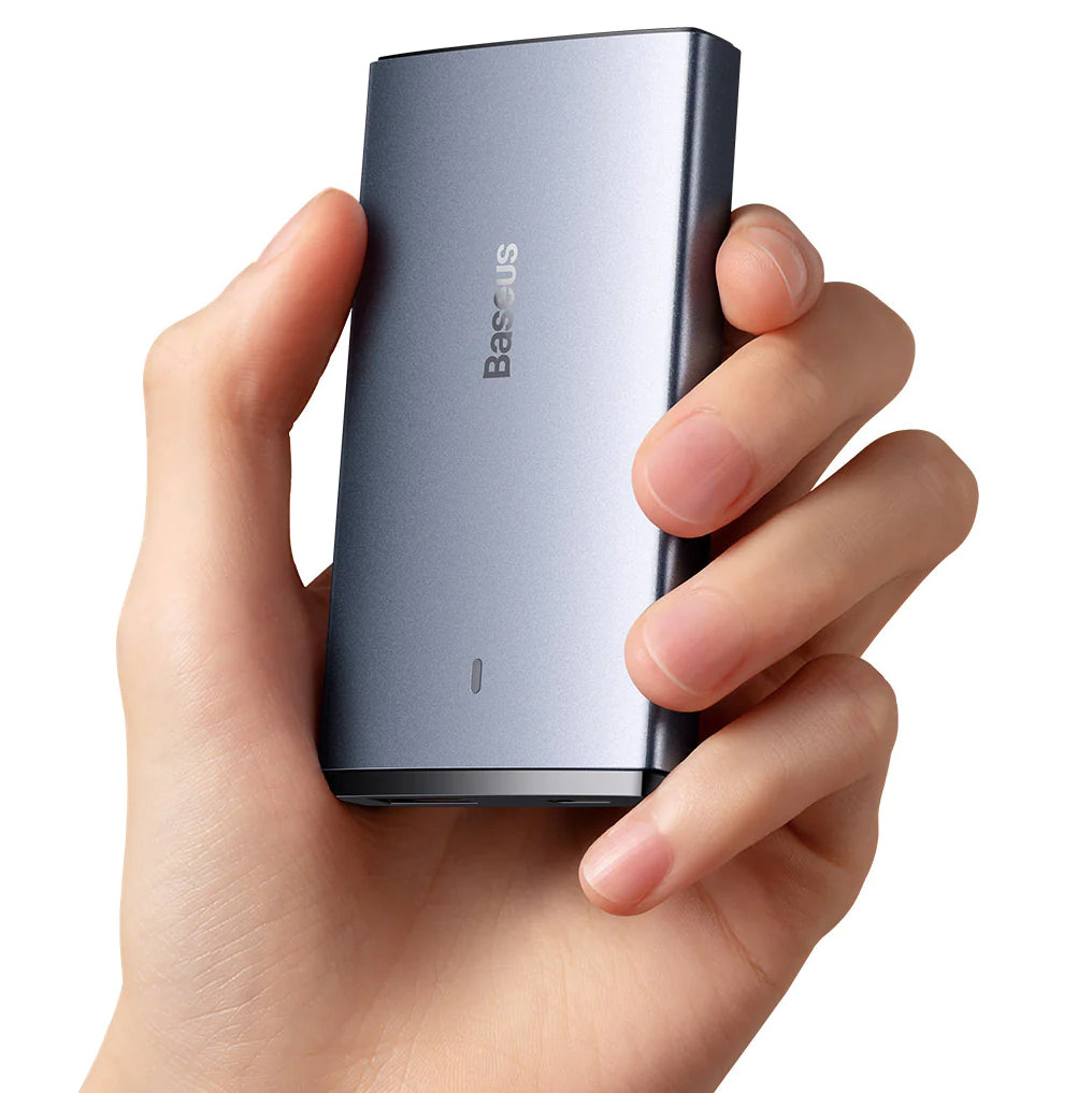 Baseus GaN5 Pro Ultra Slim, 65W, 3,25A, 1 x USB-C, 1 x USB-C, Grå CCGP150113