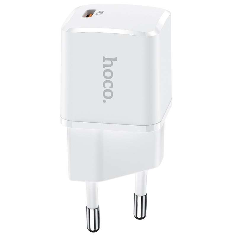 Nätverksladdare HOCO N10, 20W, 3A, 1 x USB-C, Vit