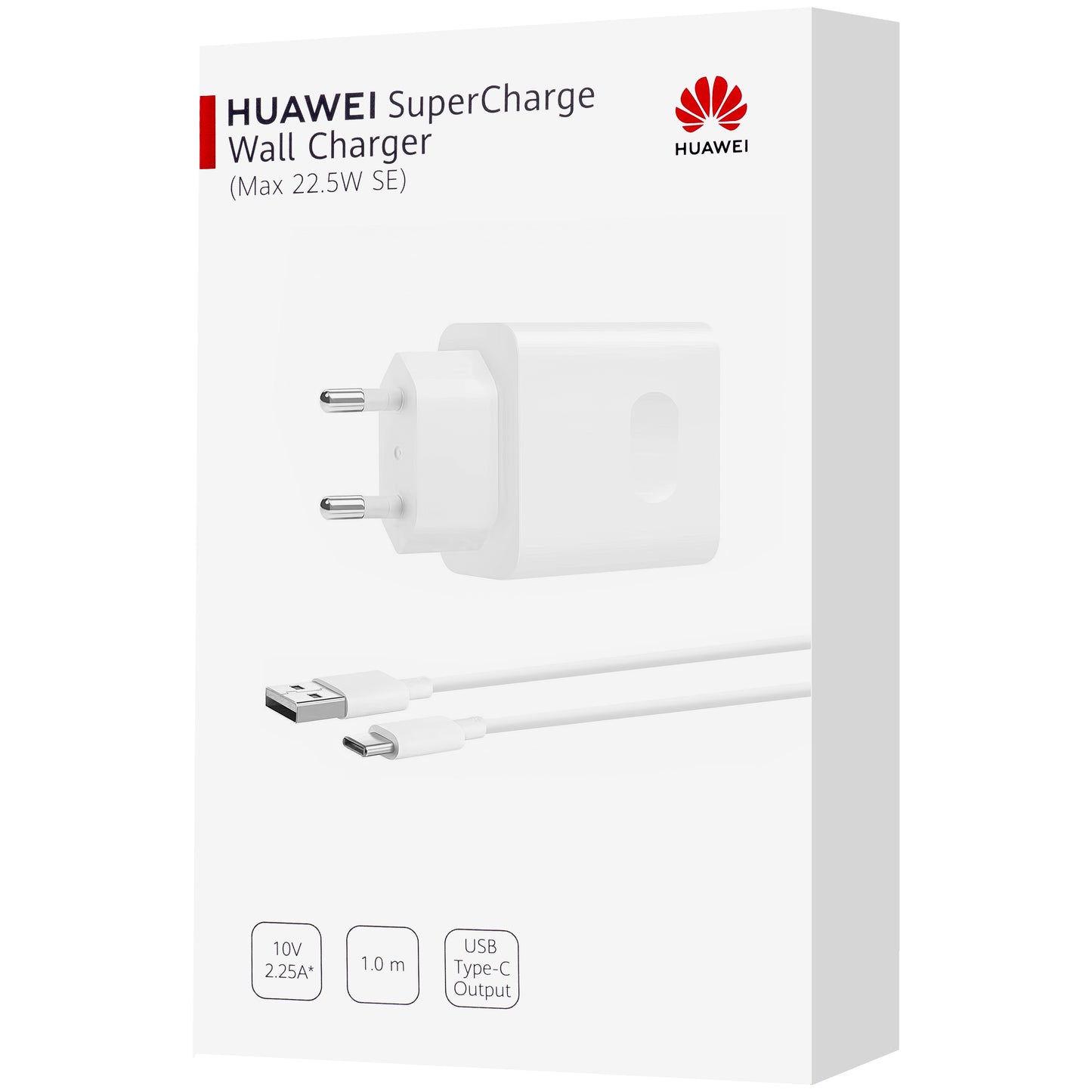 Huawei CP404B USB-C-kabel Nätverksladdare Huawei CP404B, 22,5W, 2,25A, 1 x USB-A, vit 55033325