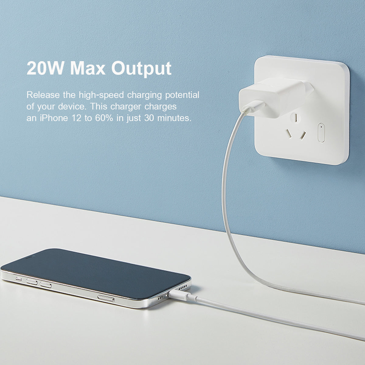Xiaomi nätadapter, 20W, 3A, 1 x USB-C, Vit BHR4927GL