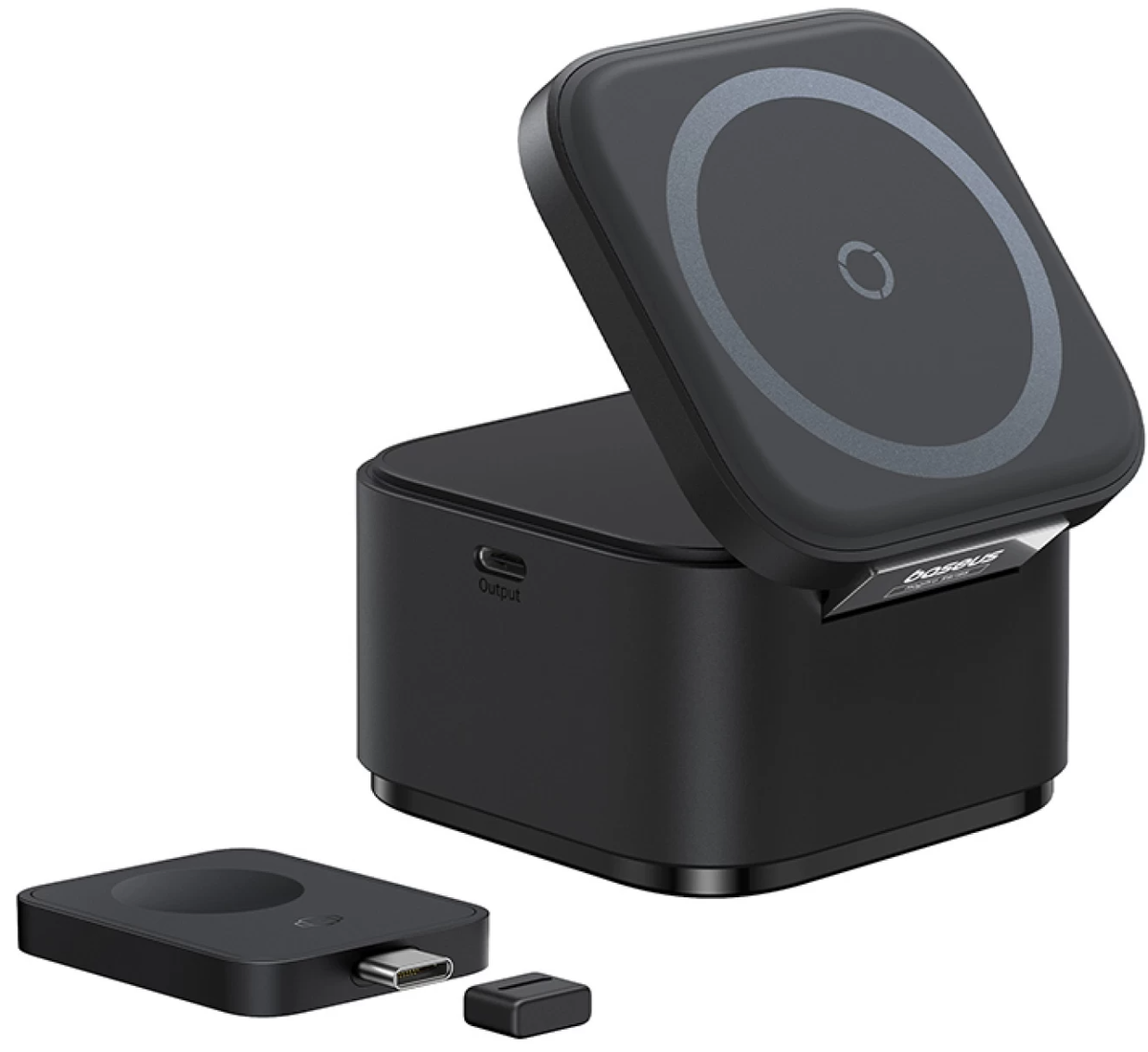 Baseus MagPro 3-i-1 trådlös USB-C-nätladdare, 25 W, 1 x USB-C, svart P10264100123-01