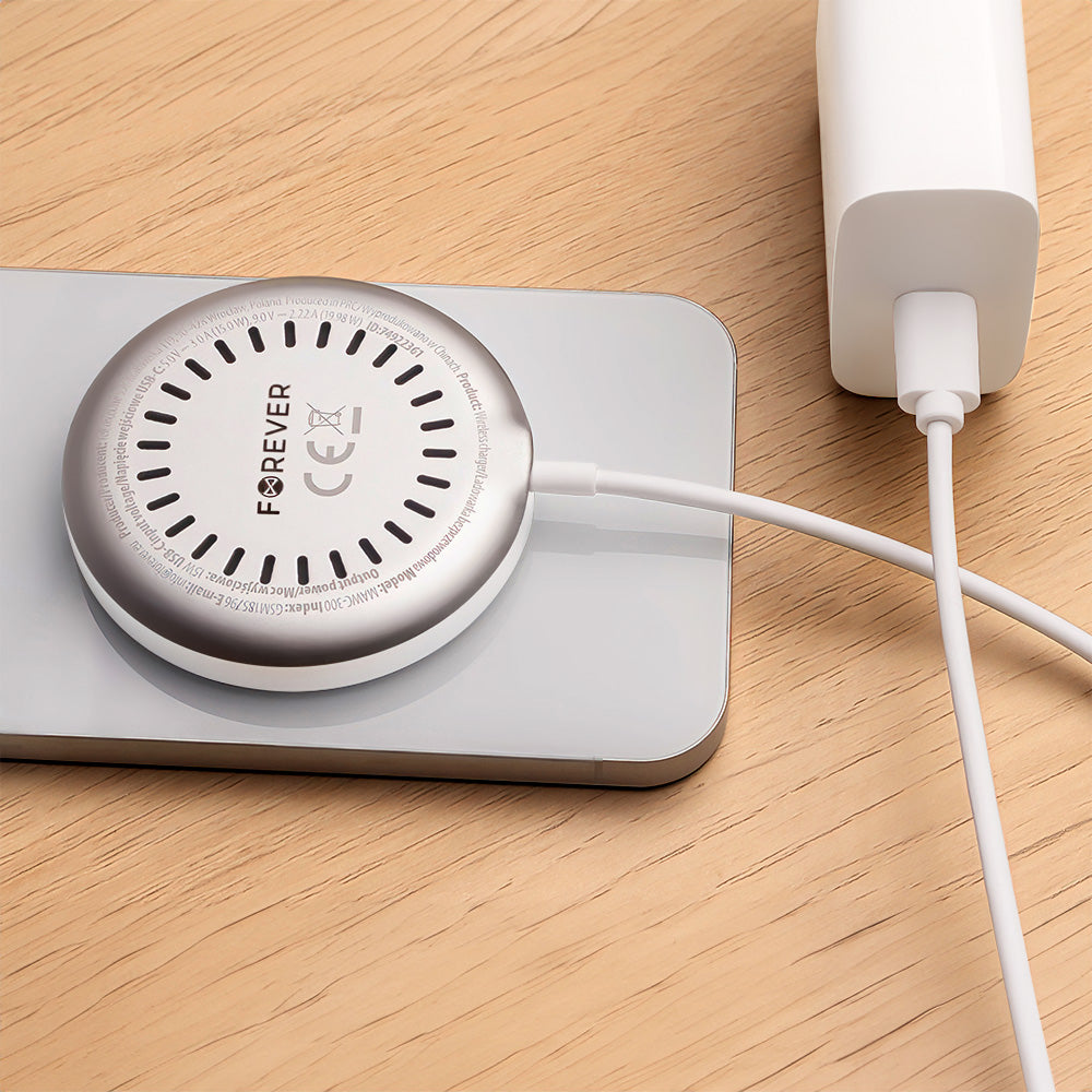 Forever MAWC-300, 15W, 1,67A, Silver, Forever trådlös nätverksladdare