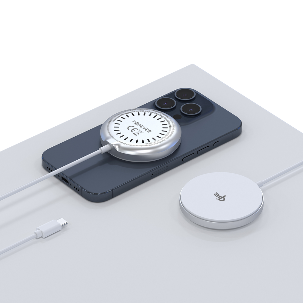 Forever MAWC-300, 15W, 1,67A, Silver, Forever trådlös nätverksladdare