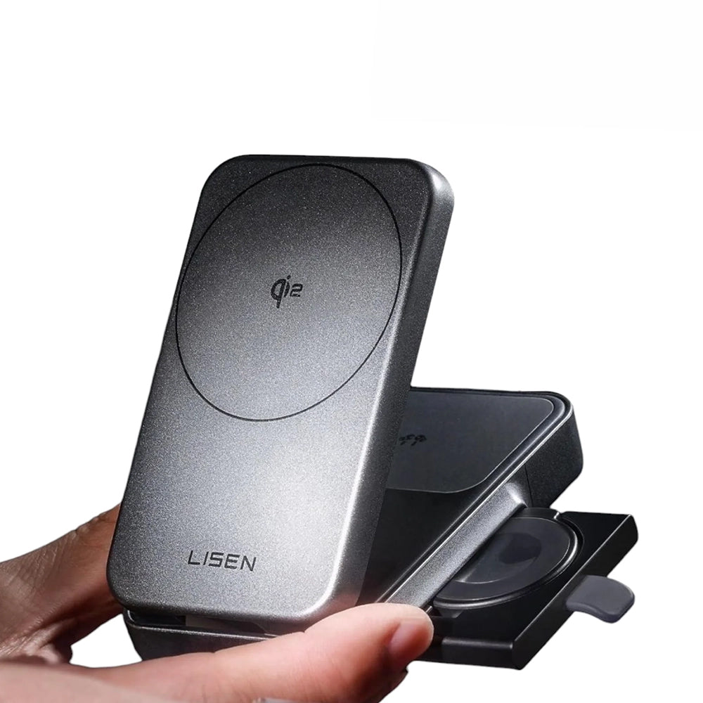 Trådlös Nätverksladdare Lisen W106 3in1, 15W, 1.67A, Grå YL0424120009