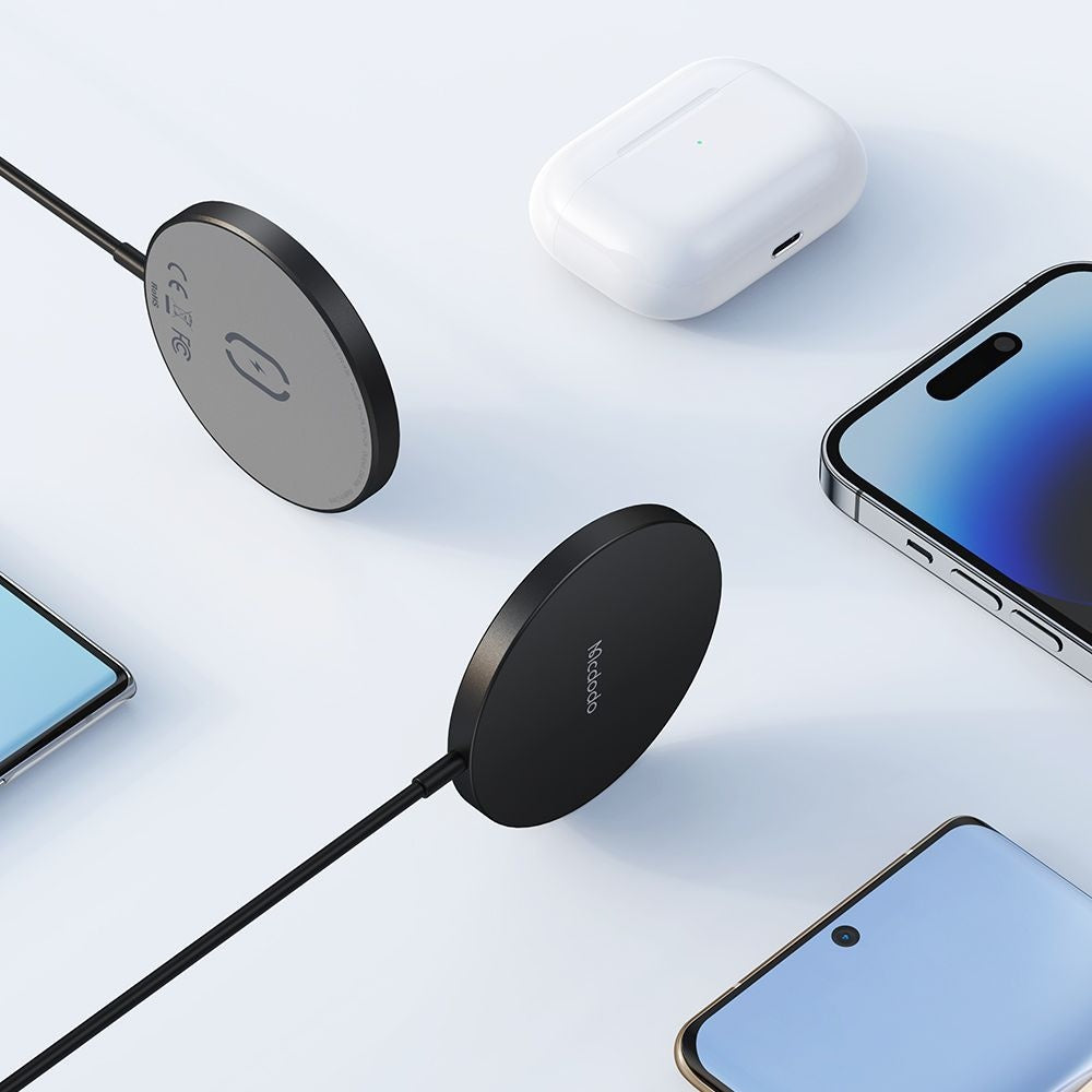 Trådlös nätverksladdare McDodo CH-4360 Moon, 15W, 1.67A, Svart