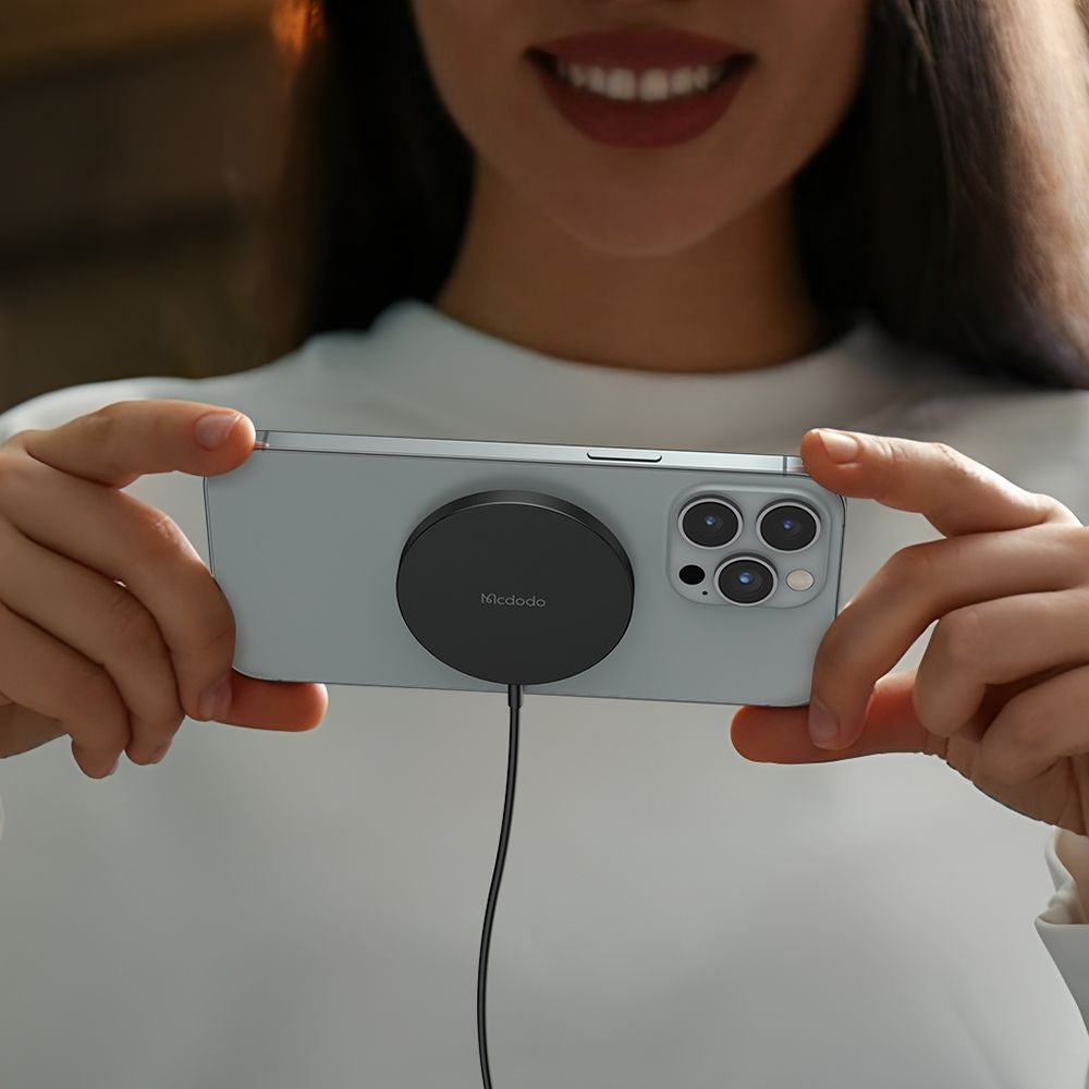 Trådlös nätverksladdare McDodo CH-4360 Moon, 15W, 1.67A, Svart