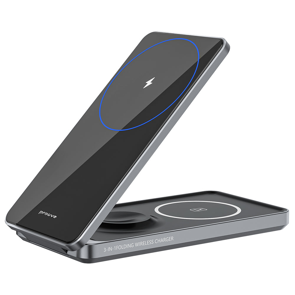 Trådlös Nätverksladdare Proove Metal Edge 3in1, 15W, 1.67A, Grå WSME15010003