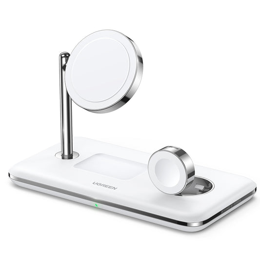 UGREEN CD278 3in1 Trådlös Nätverksladdare, 25W, 1.67A, Vit