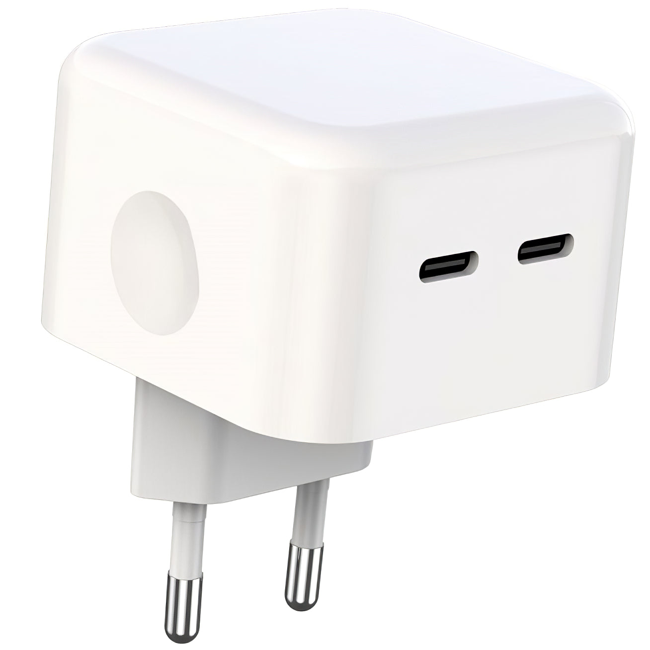Nätverksladdare XO Design L102, 35W, 3A, 2 x USB-C, Vit