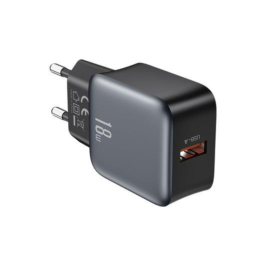 Nätverksladdare XO Design L152, 18W, 3A, 1 x USB-A, Svart