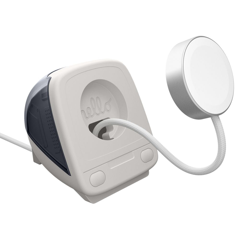 Spigen C1 Classic stöd för trådlös laddare Apple Watch Series, Grå AMP09340