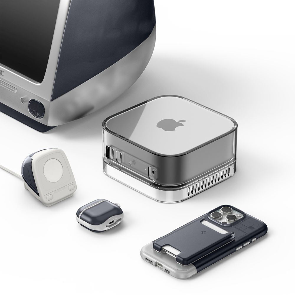 Spigen C1 Classic stöd för trådlös laddare Apple Watch Series, Grå AMP09340