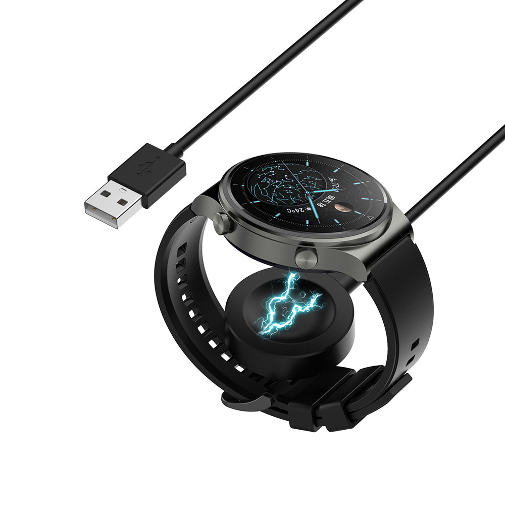 Trådlös laddare Techsuit THC1 för Honor Watch / Huawei Watch Series, USB-A, Svart