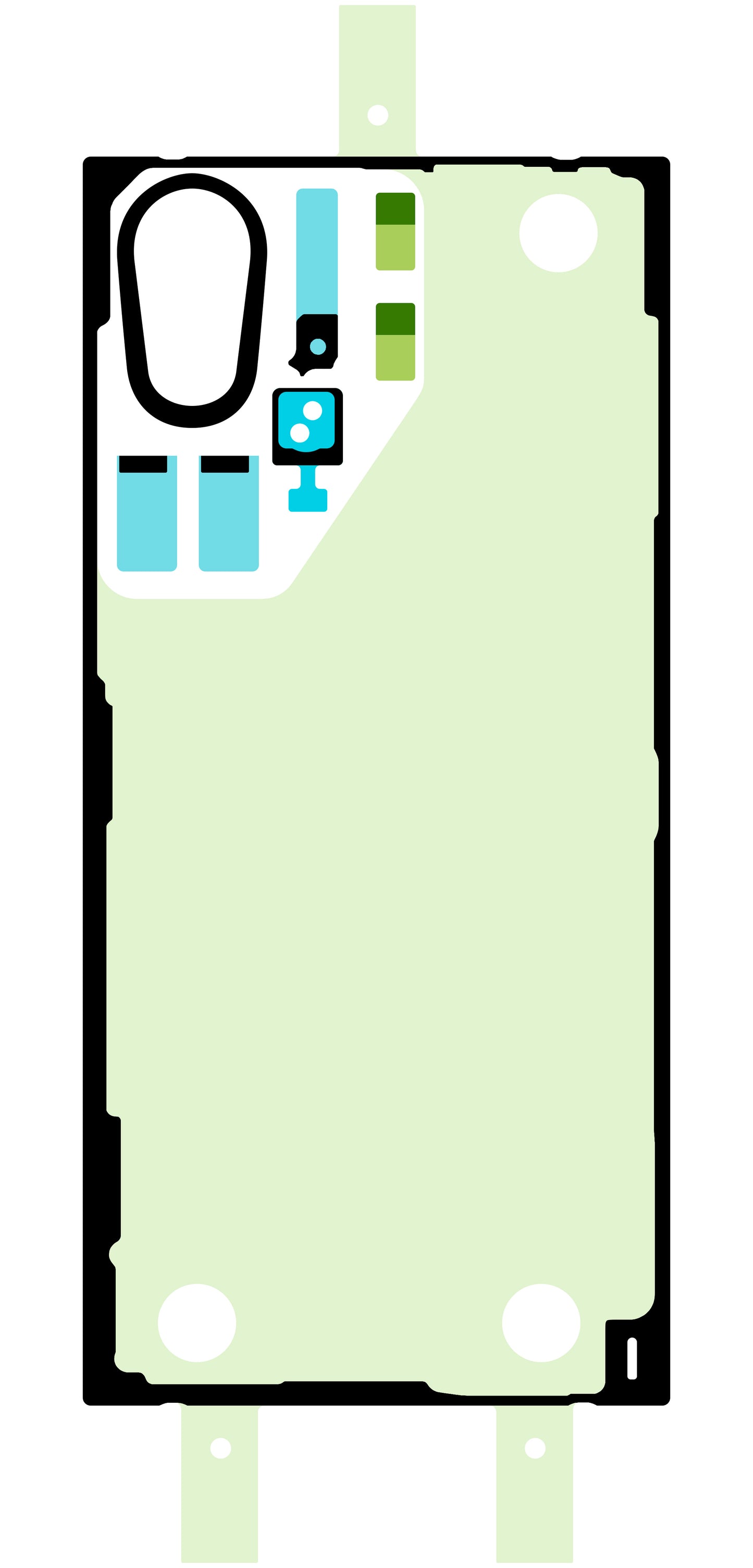 Kit för limning av batterilucka Samsung Galaxy S22 Ultra 5G S908, Service Pack GH82-27490A