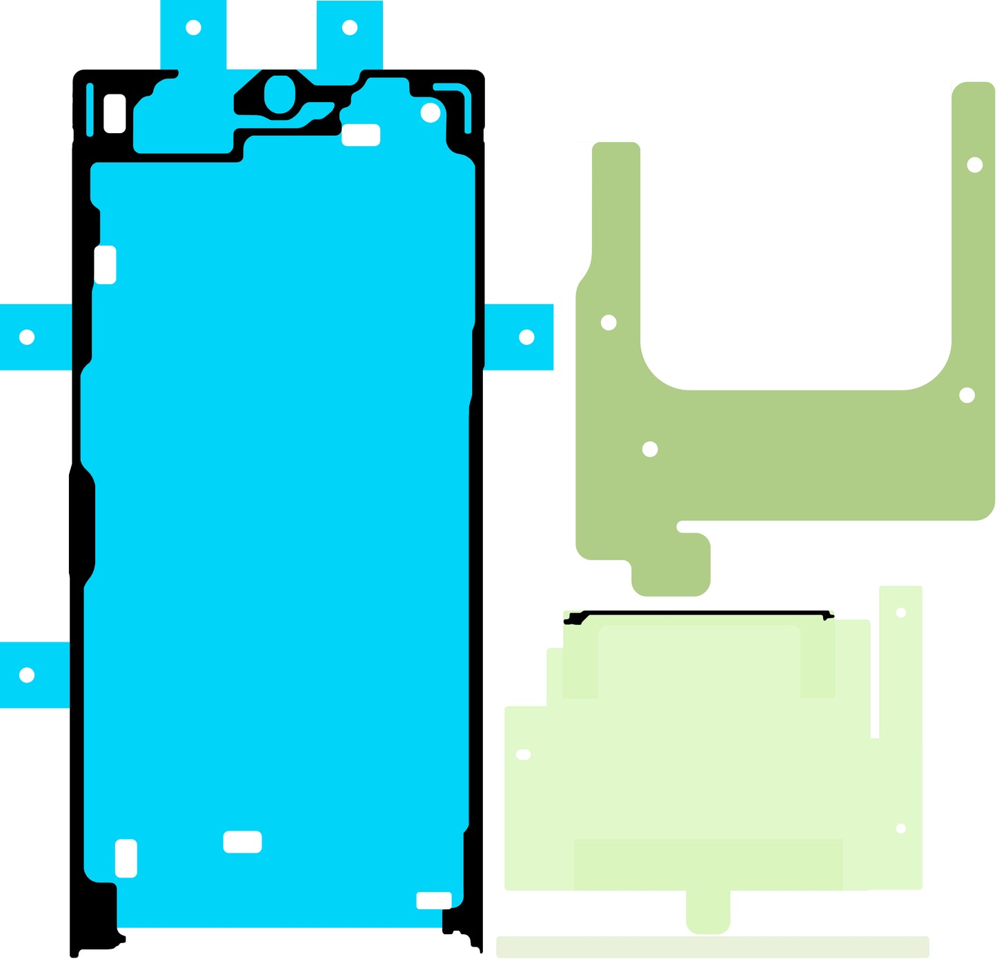 Kit för Displaylim Samsung Galaxy S24 Ultra S928, Service Pack GH82-33544A