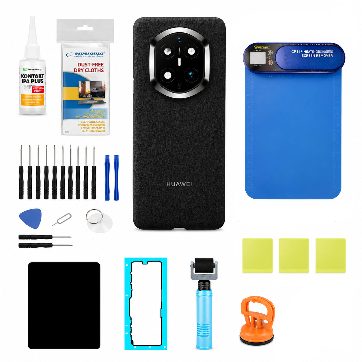 Kit Batterilucka Huawei Mate X7 Svart Service Pack och Dedikerade Serviceverktyg