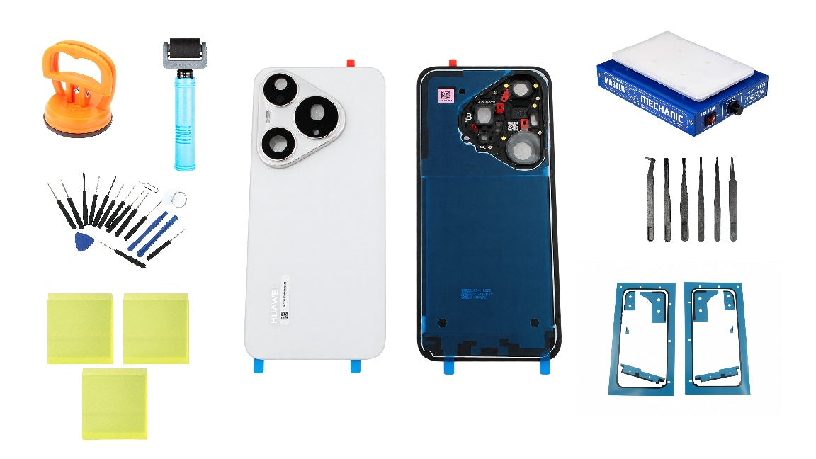 Huawei Pura 90s Pro Coconut White Service Pack-batterilucka med specialverktyg för service