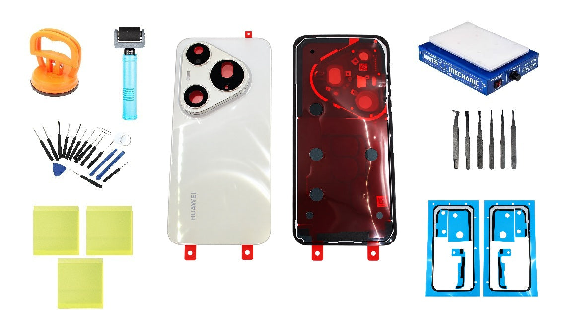 Batterilockssats Huawei Pura 90s Pro Max Blush Gold Service Pack och specialverktyg för service