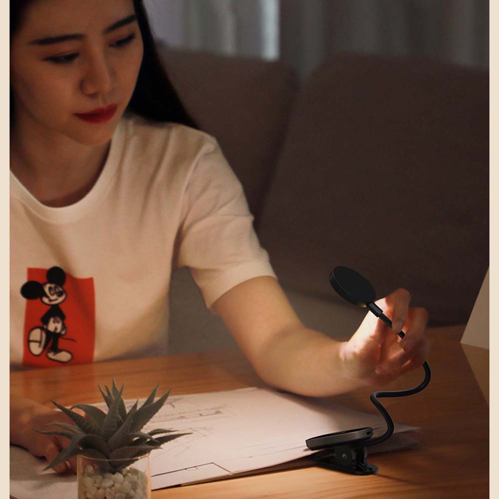Baseus Comfort Reading Mini Clip LED Desk Lamp, Gray DGRAD-0G