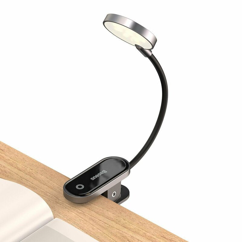 Baseus Comfort Reading Mini Clip LED Desk Lamp, Gray DGRAD-0G