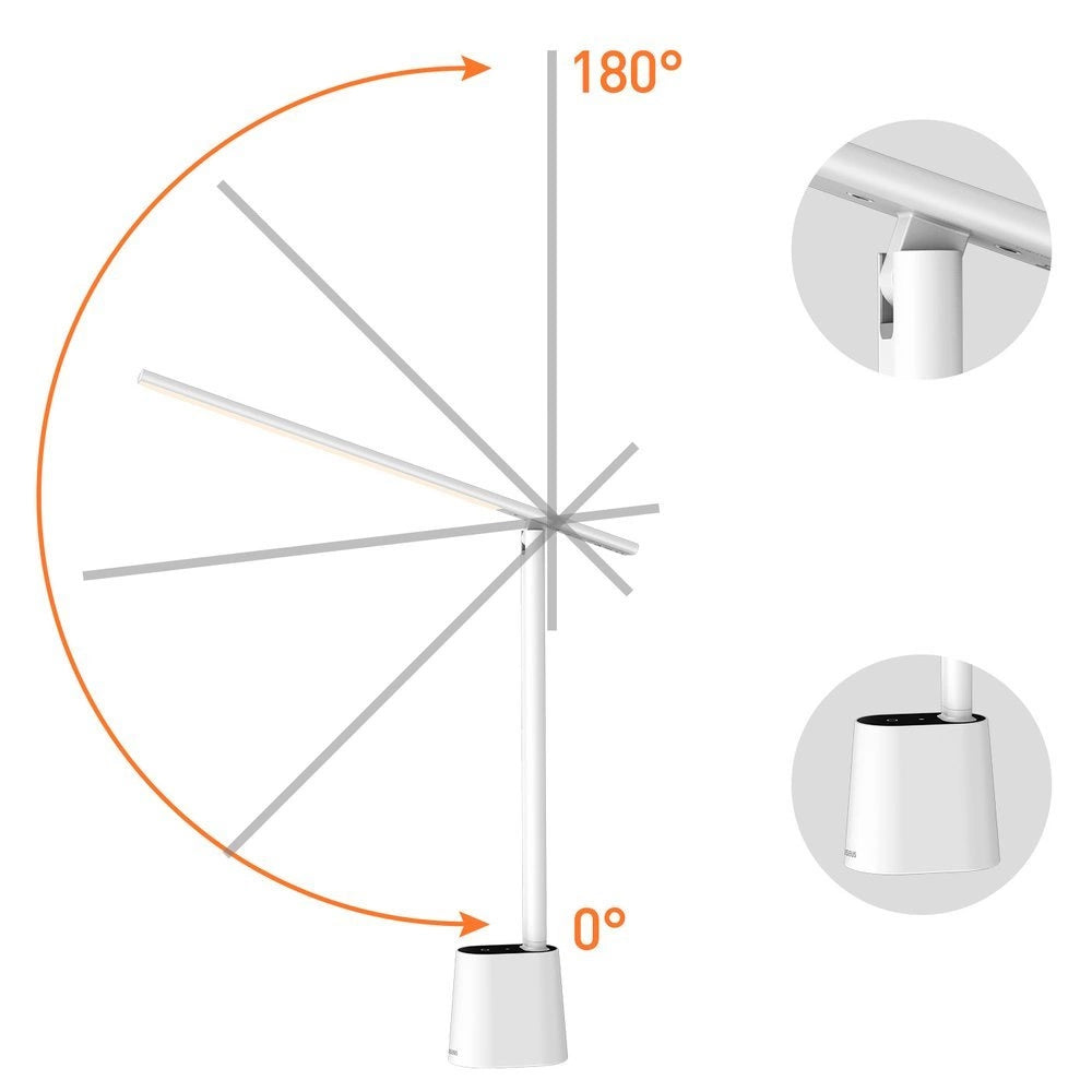Baseus Smart Eye LED-skrivbordslampa, Vit DGZG-02