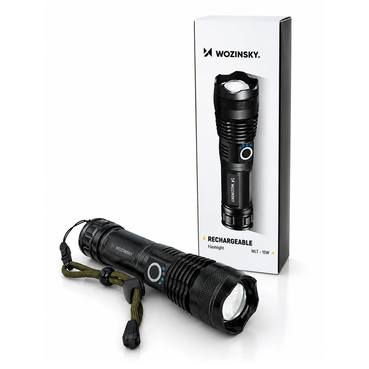 LED-ficklampa WZK WLT-15W, 1500lm, IP65