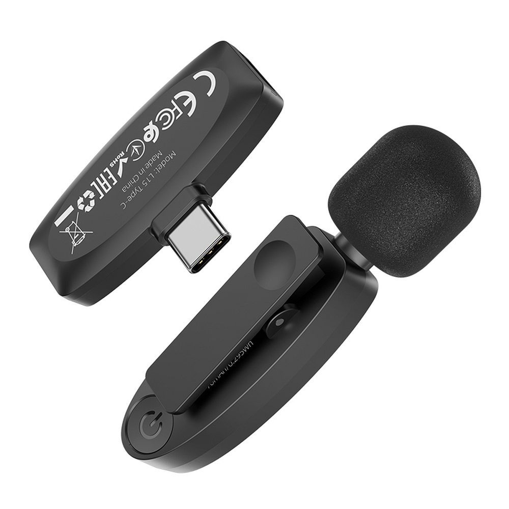 Lavaliermikrofon HOCO L15, USB-C, Svart