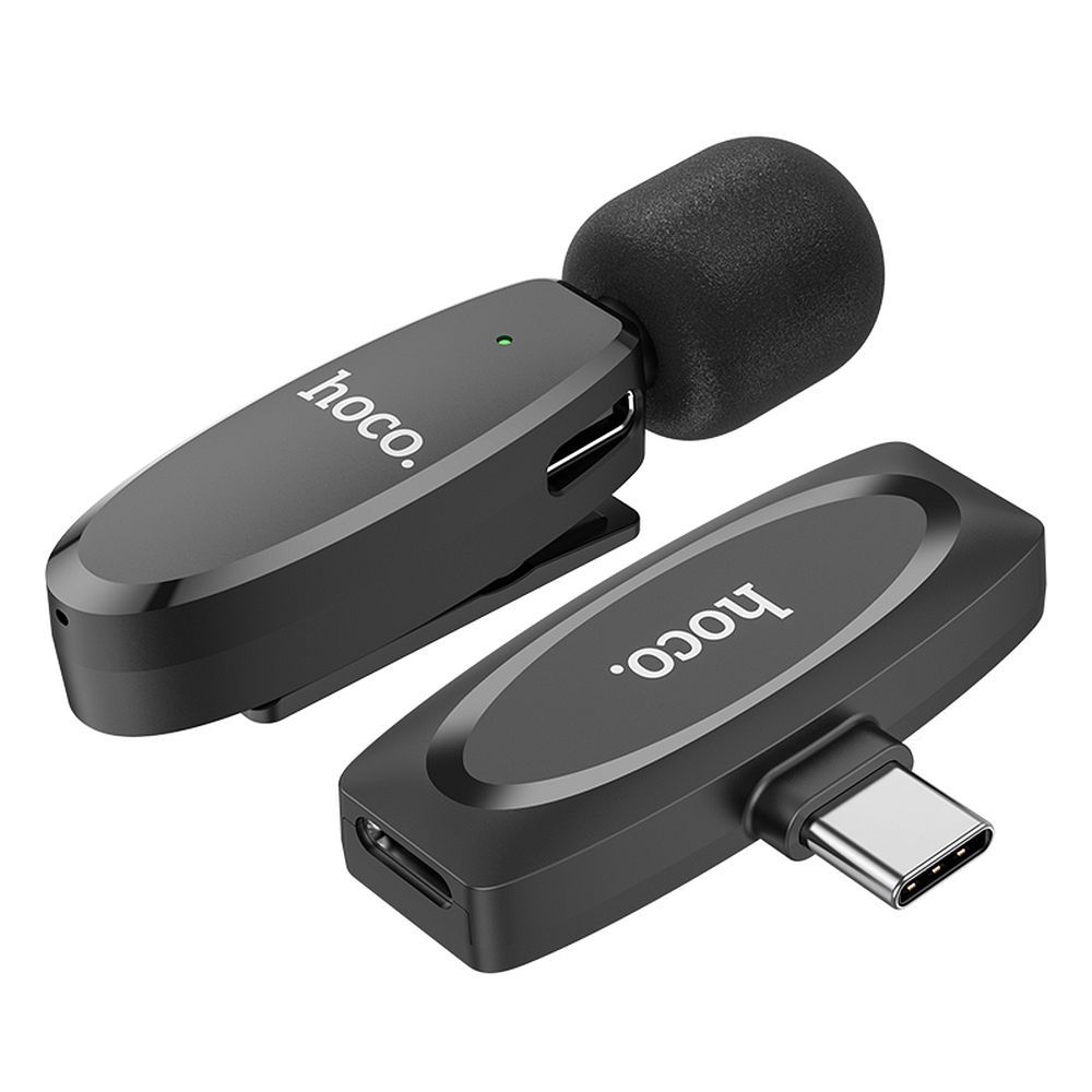 Lavaliermikrofon HOCO L15, USB-C, Svart