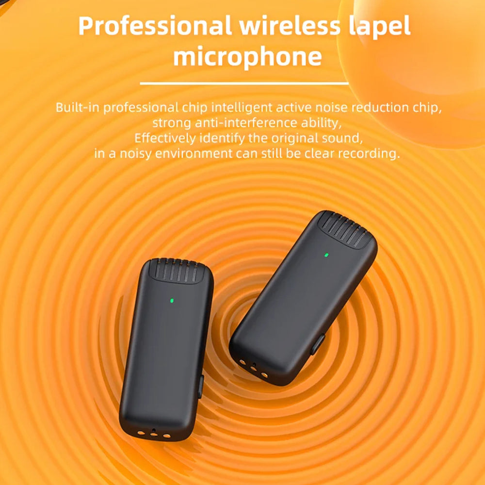 Techsuit LW4 Lavalier, USB-C, Set om 2, Svart