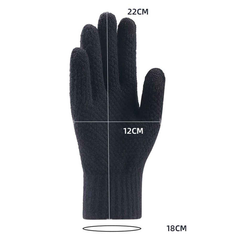 Vintertaktile handskar för män Techsuit ST0013, storlek 22 cm, grå