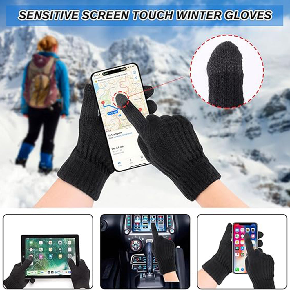 Vintervantar med pekfunktion för dam Techsuit ST0015, storlek 17 cm, svarta