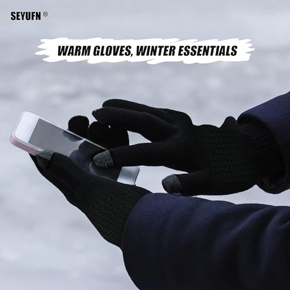Unisex Winter Touchscreen Gloves Techsuit ST0012, Size 22cm, Light Gray