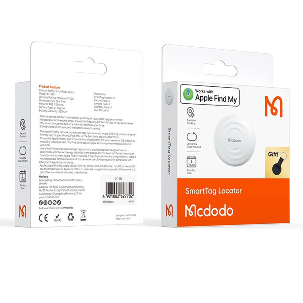 McDodo SmartTag AT-7200 för iOS-serien, Vit