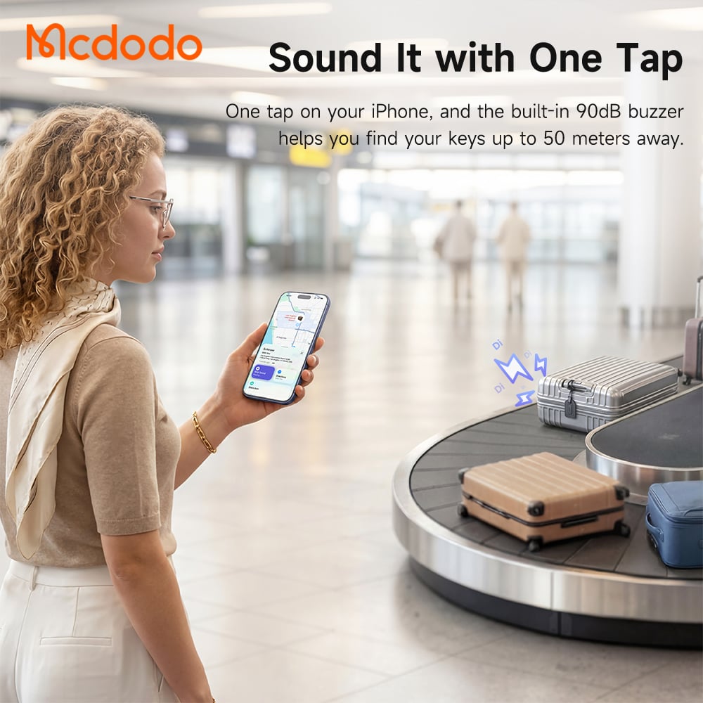 Mcdodo SmartTag Luggage Napa Pro AT-3790 för iOS-serien, svart
