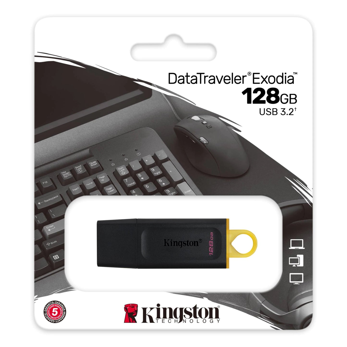Externminne USB-A 3.2 Kingston DT Exodia, 128Gb DTX/128GB