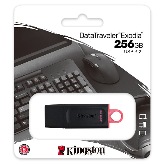 Externminne USB-A 3.2 Kingston DT Exodia, 256Gb DTX/256GB