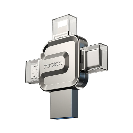 Externminne USB-A 3.0 / Lightning / USB-C / microUSB Yesido FL15, 16Gb