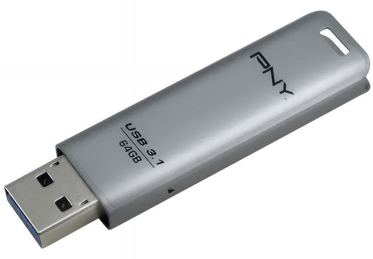 Extern USB-A 3.1-minne PNY Elite Steel, 64Gb FFD64GESTEEL31G-EF