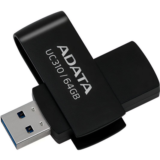 Extern USB-A 3.2-minne Adata UC310, 64Gb UC310-64G-RBK
