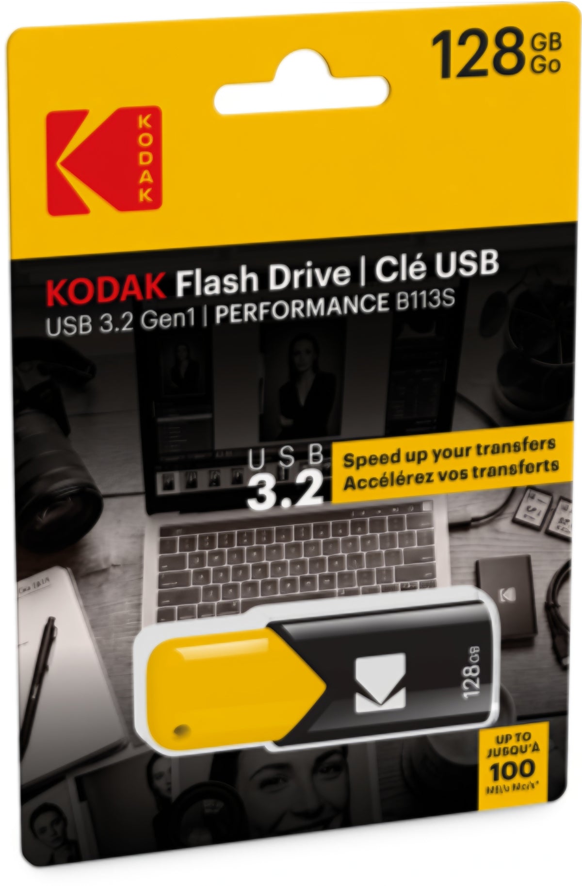 Extern USB-A 3.2-minne Kodak B110S Click Easy, 128Gb EKMMD128GB113S