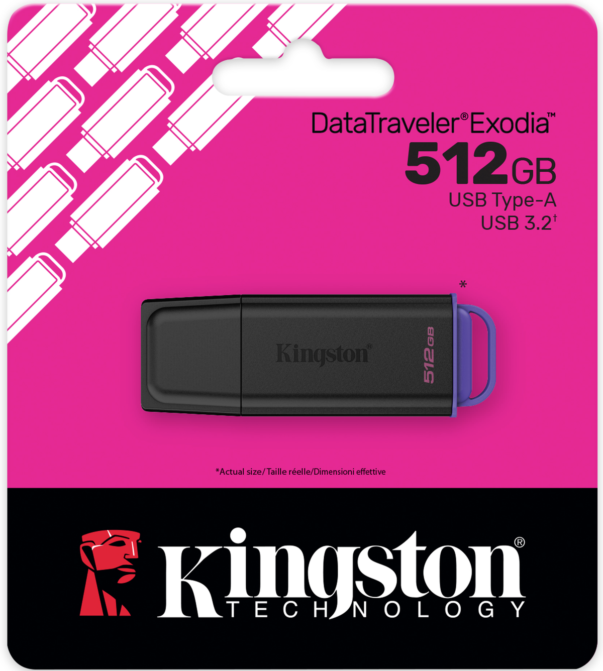 Extern USB-A 3.2-minne Kingston DT Exodia, 512Gb DTXG2/512GB
