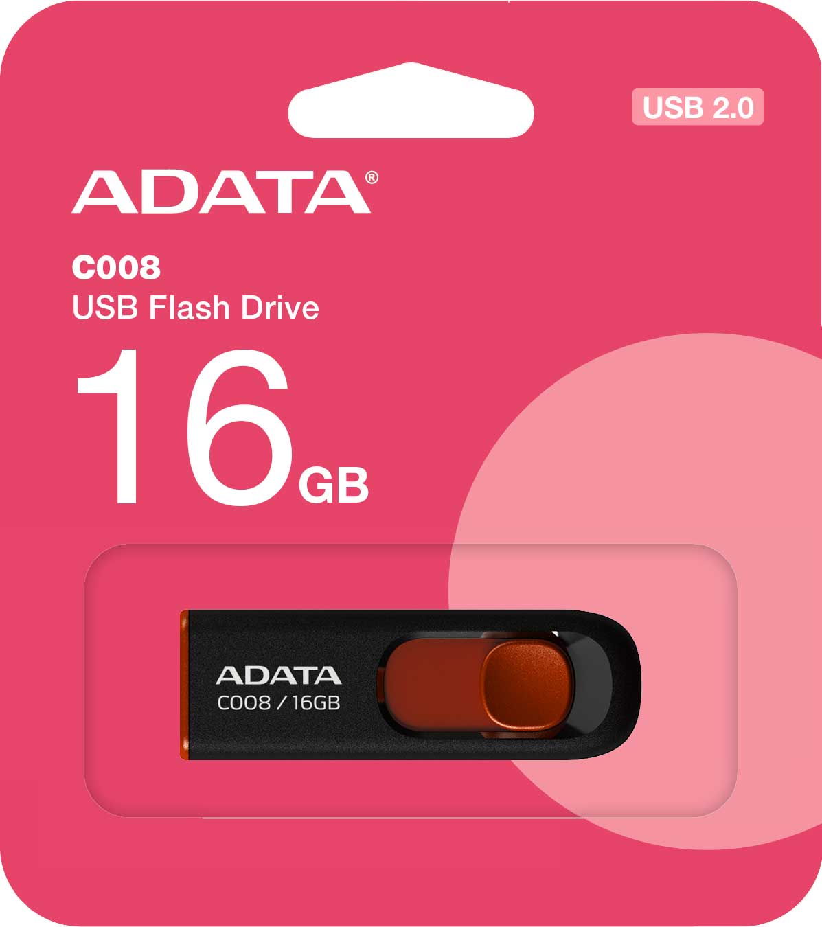 USB-A externt minne Adata C008, 16 Gb AC008-16G-RKD