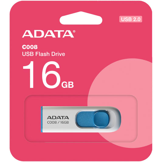 Extern USB-A-minne Adata C008, 16Gb AC008-16G-RWE