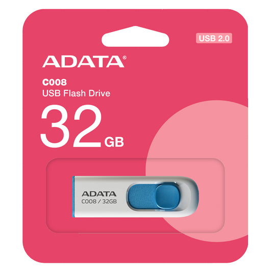 Extern USB-A-minne Adata C008, 32Gb AC008-32G-RWE