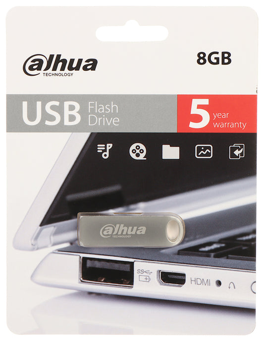 Dahua USB-A Externt minne USB-A, 8 Gb DHI-USB-U106-20-8GB