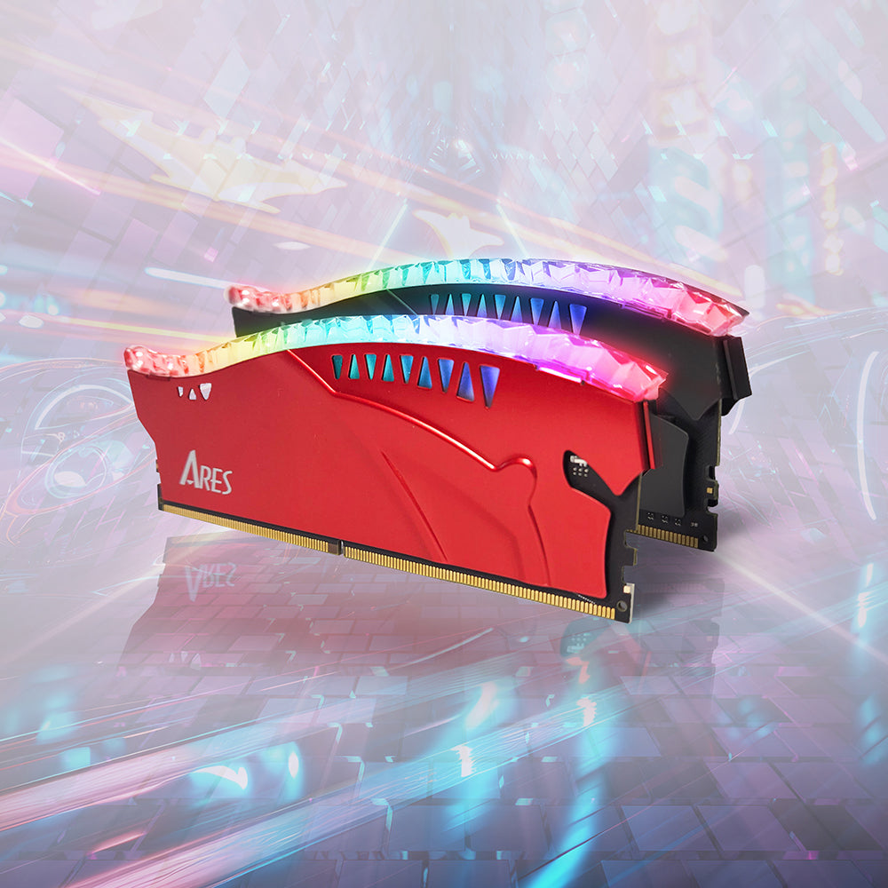 RAM-minne Dato Ares Armor Lite, DDR4, RGB, 8GB, 3600Mhz, CL18, Grå ARB8G4G36