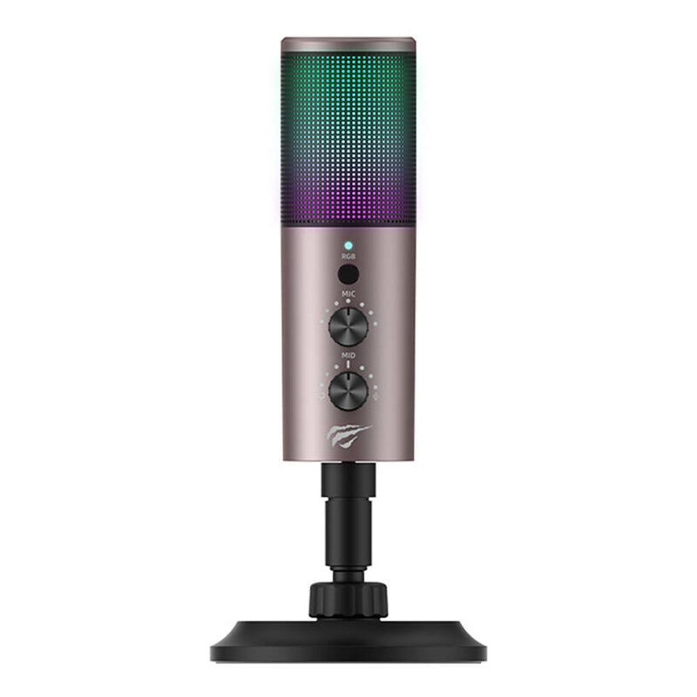 Gamingmikrofon HAVIT GK61, RGB, USB-C, Grå