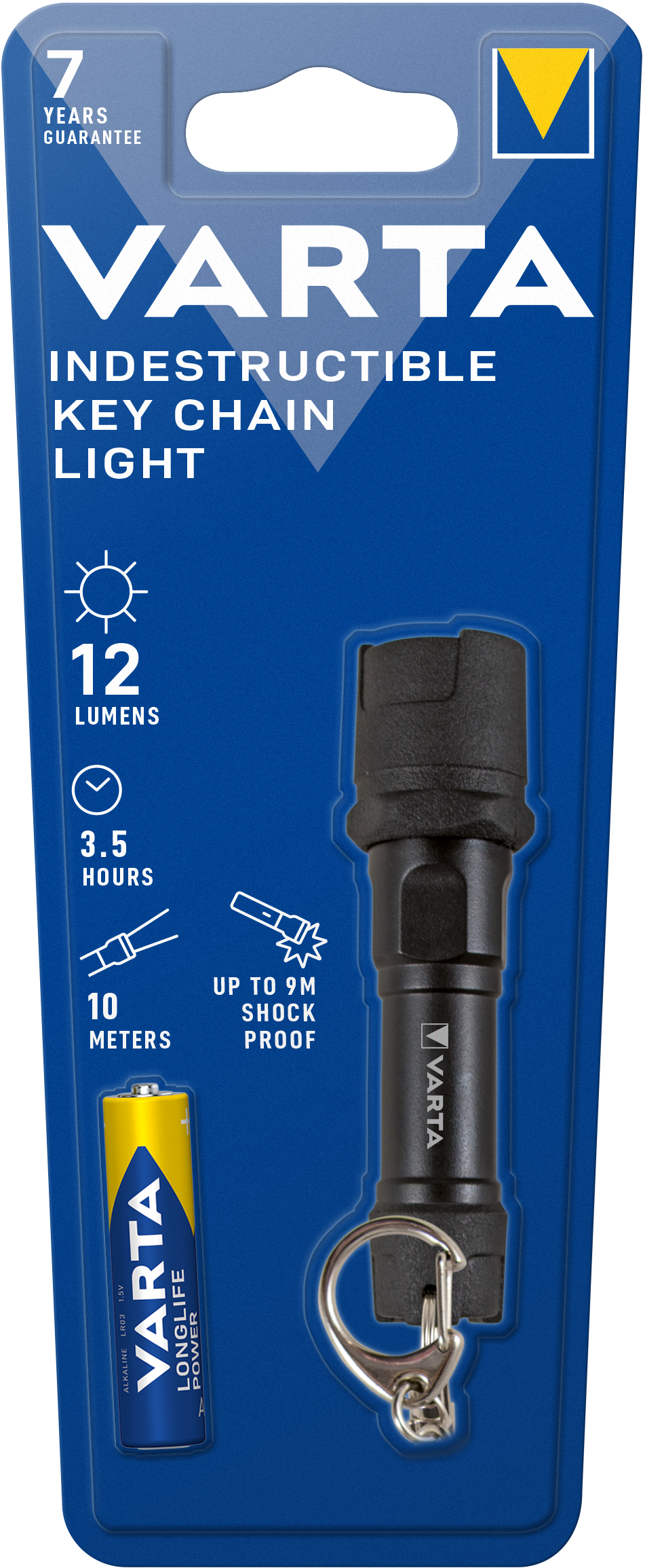 Varta LED-ficklampa INDESTRUCTIBLE, 12lm, IPX4