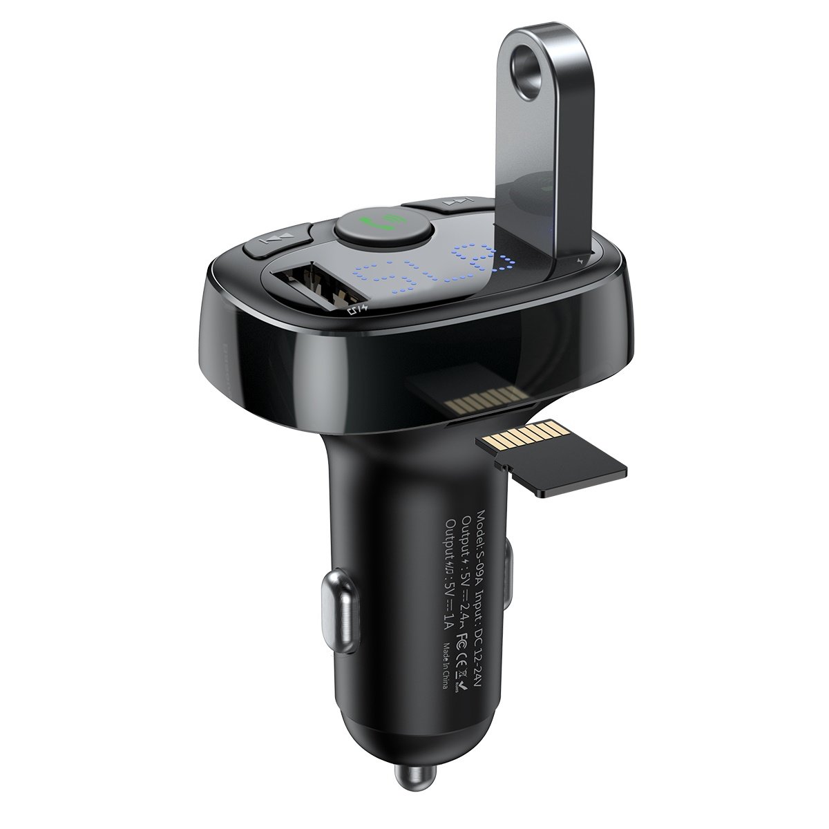 FM Bluetooth-modulator Baseus S-09A, 2 x USB-A - 1 x microSD CCMT000001