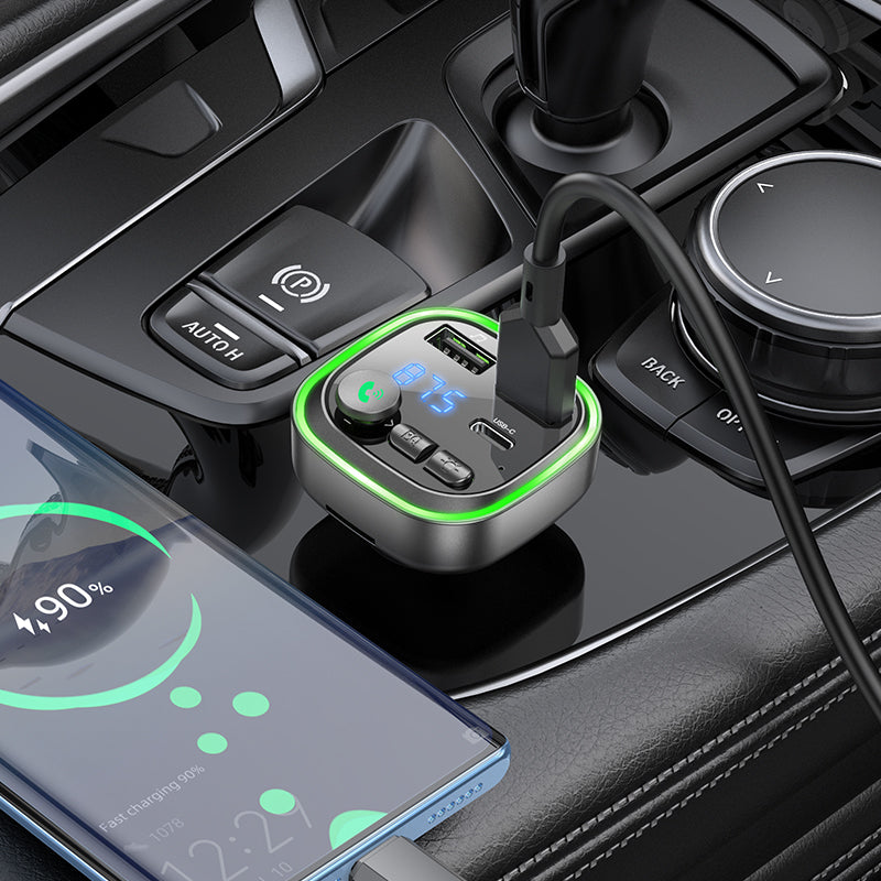 FM Bluetooth-modulator Borofone BC48, 2 x USB-A - 1 x USB-C - 1 x microSD